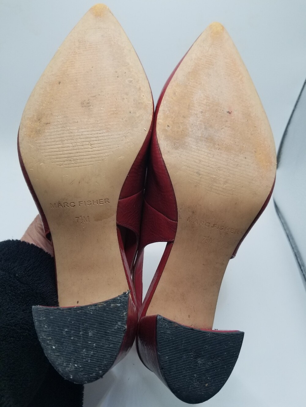 Marc Fisher Red Slingback Block Heels Size 7.5M - Picture 8 of 11